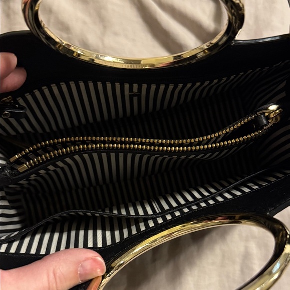Kate Spade Black Shoulder Bag with Silver Rings - Picture 2 of 6